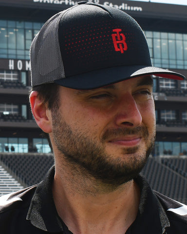 Hammer B BlackGrey/Red Laser Cut Trucker Hat
