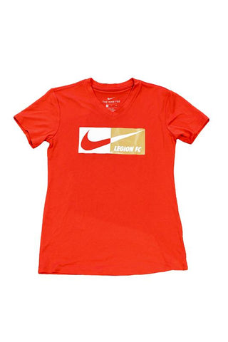 Girls Nike Legion V-Neck (Red)