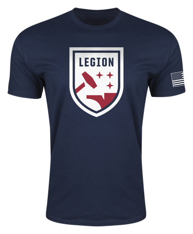 Legion FC Logo Tee (Red, White, & Blue)